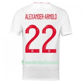 Camisolas de Futebol Inglaterra Alexander-arnold 22 Equipamento Principal Copa do Mundo 2018 Manga Curta